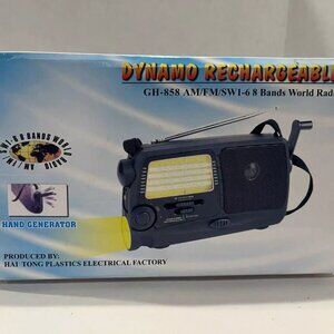 Dynamo Rechargeable World Radio Hand Generator Battery, Tested